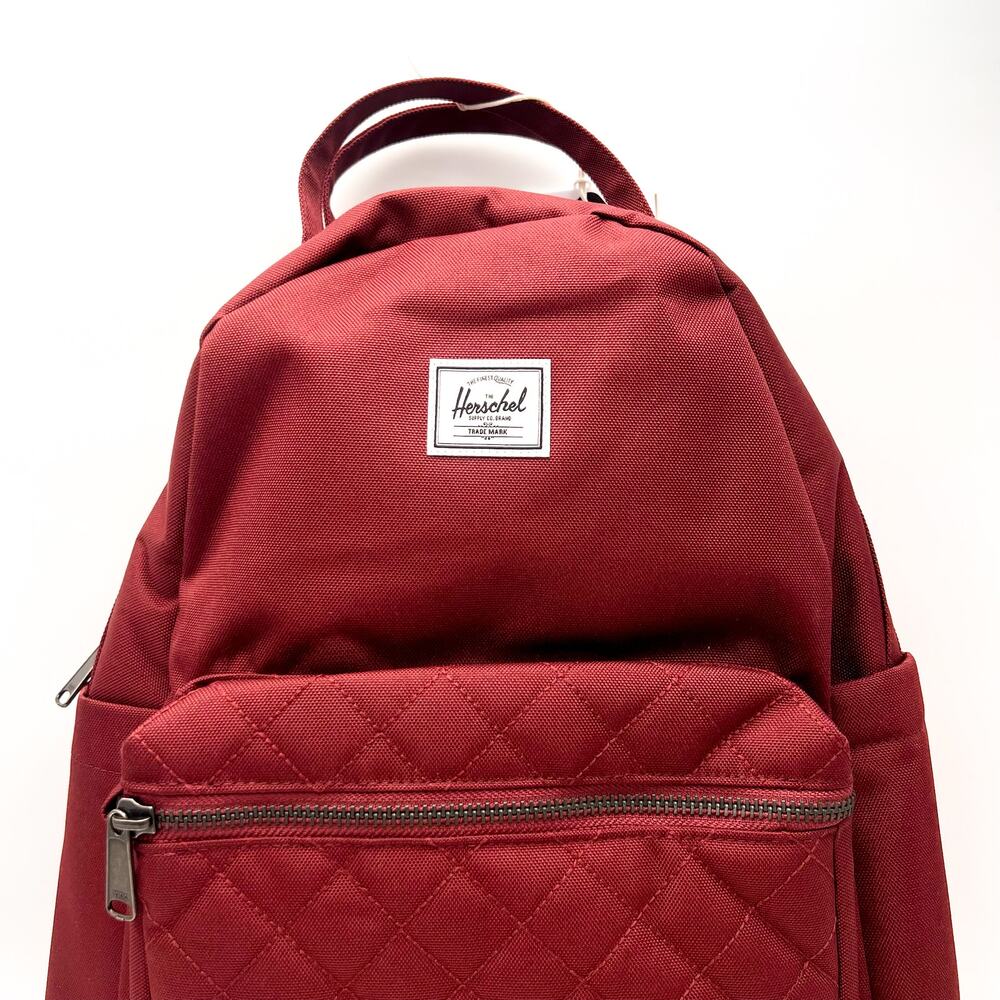 HERSCHEL SUPPLY CO. Nova Quilted Backpack Oxblood Red NWT - Picture 4 of 12